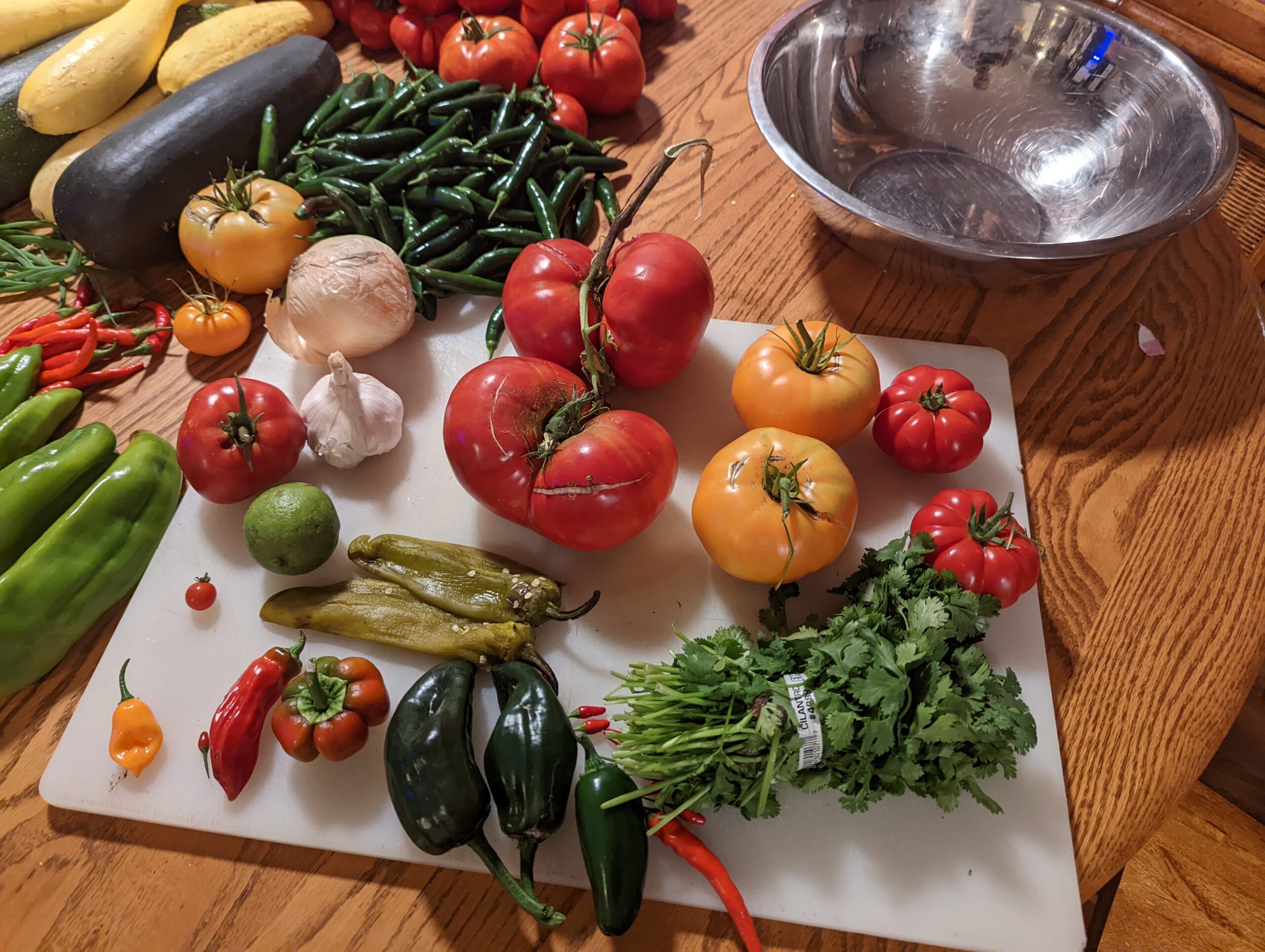 Prepping for Garden Salsa Yummy!