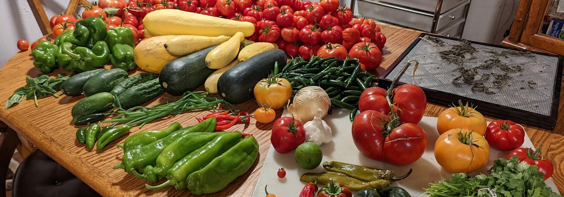 Table of Plenty Garden Harvest and Processing